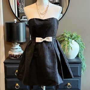 ALTAR'D STATE Black Strapless Mini Dress with Bow NWT Size Small